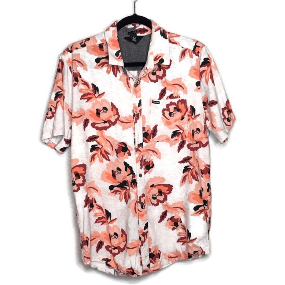 Volcum Vintage Style Hawaiian Shirt Button up